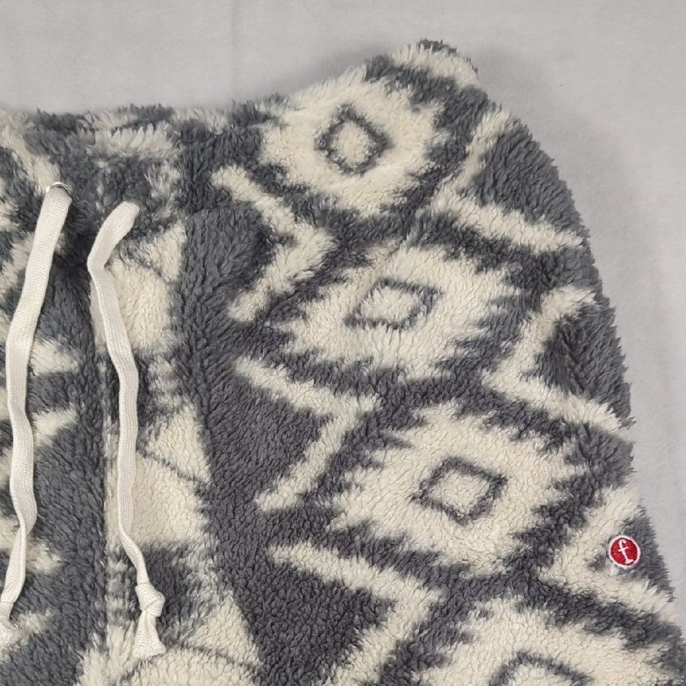 Feejays Fleece Sherpa Cloud Step Geometric Pattern Women's Sweatpants Size XL